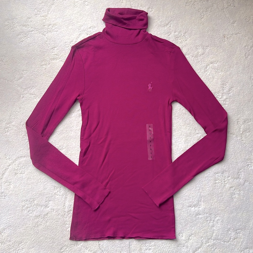 NWT Ralph Lauren SPORT Turtle Neck Long Sleeve T-shirt, size Small
